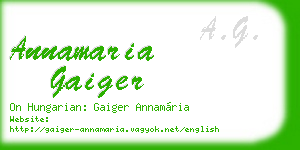annamaria gaiger business card
